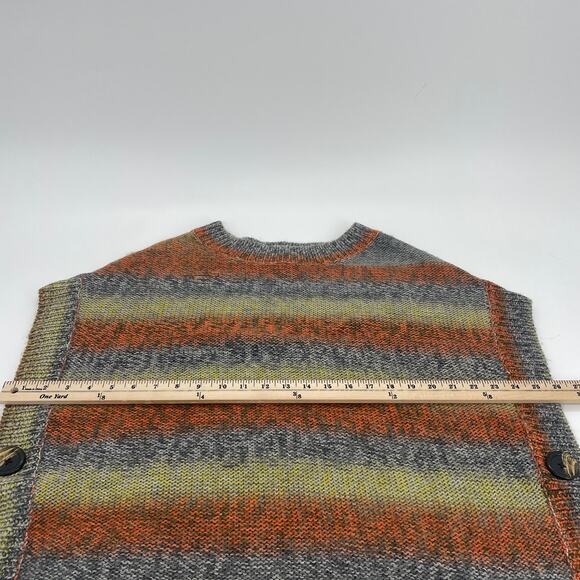 THE LIMITED Sweater Pullover Striped Wool Blend Crew Neck Poncho Women's XS - Picture 5 of 6